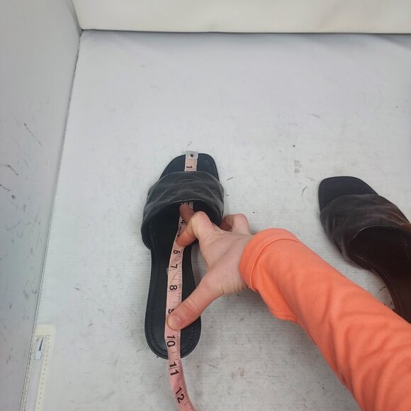 LOUIS VUITTON Monogram Black Embossed Revival Heel Sandal - Picture 9 of 12